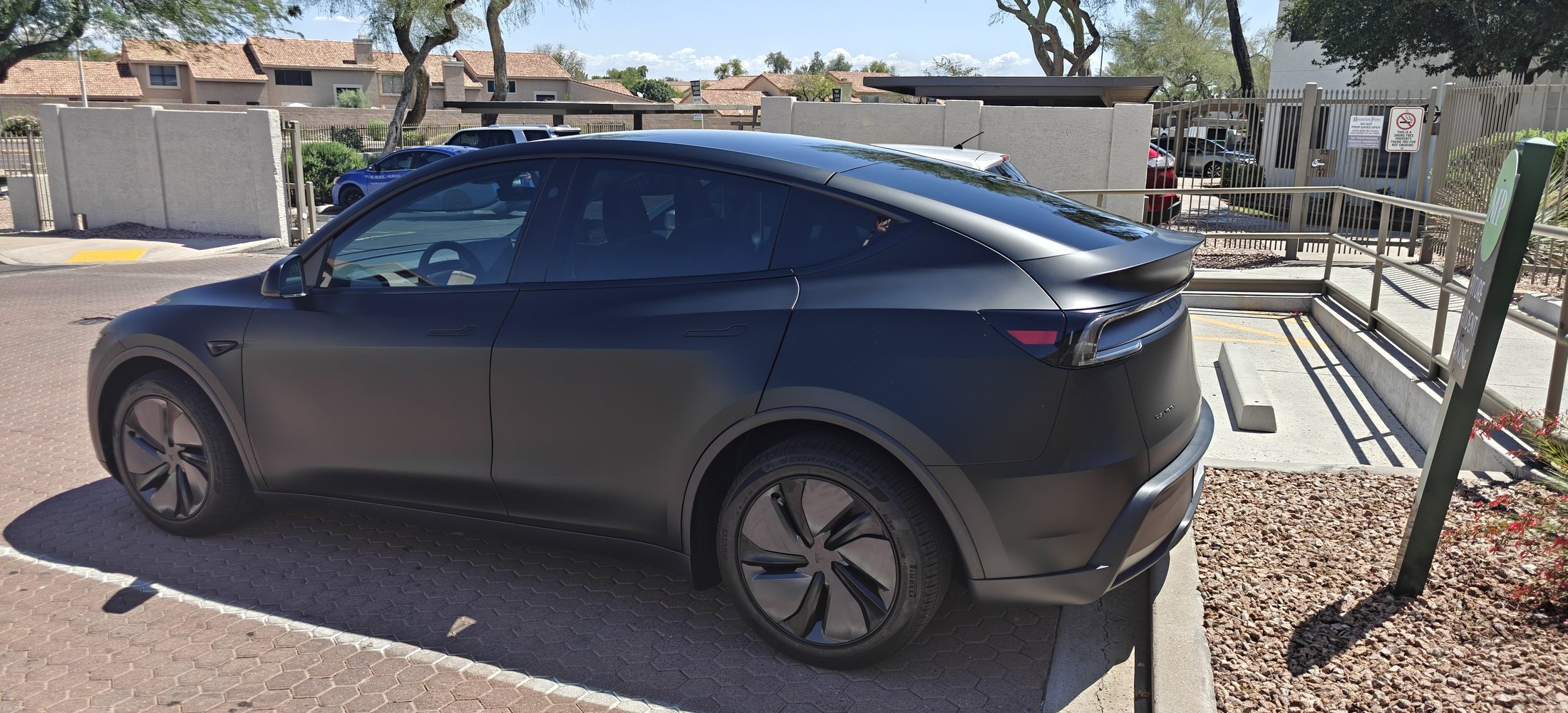 Distinctive rear design of a refreshed Tesla Model Y